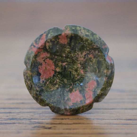 Unakite Crystal Flower Worry Stone