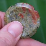 Unakite Crystal Flower Worry Stone