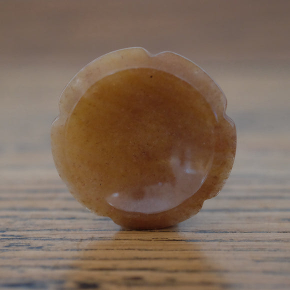 Yellow Aventurine Crystal Flower Worry Stone