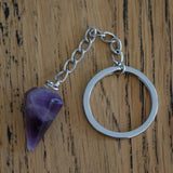 Amethyst Crystal Keychain