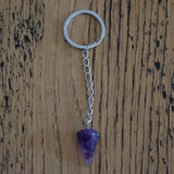 Amethyst Crystal Keychain