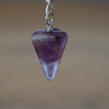 Amethyst Crystal Keychain