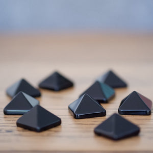 Black Obsidian Crystal Pyramid